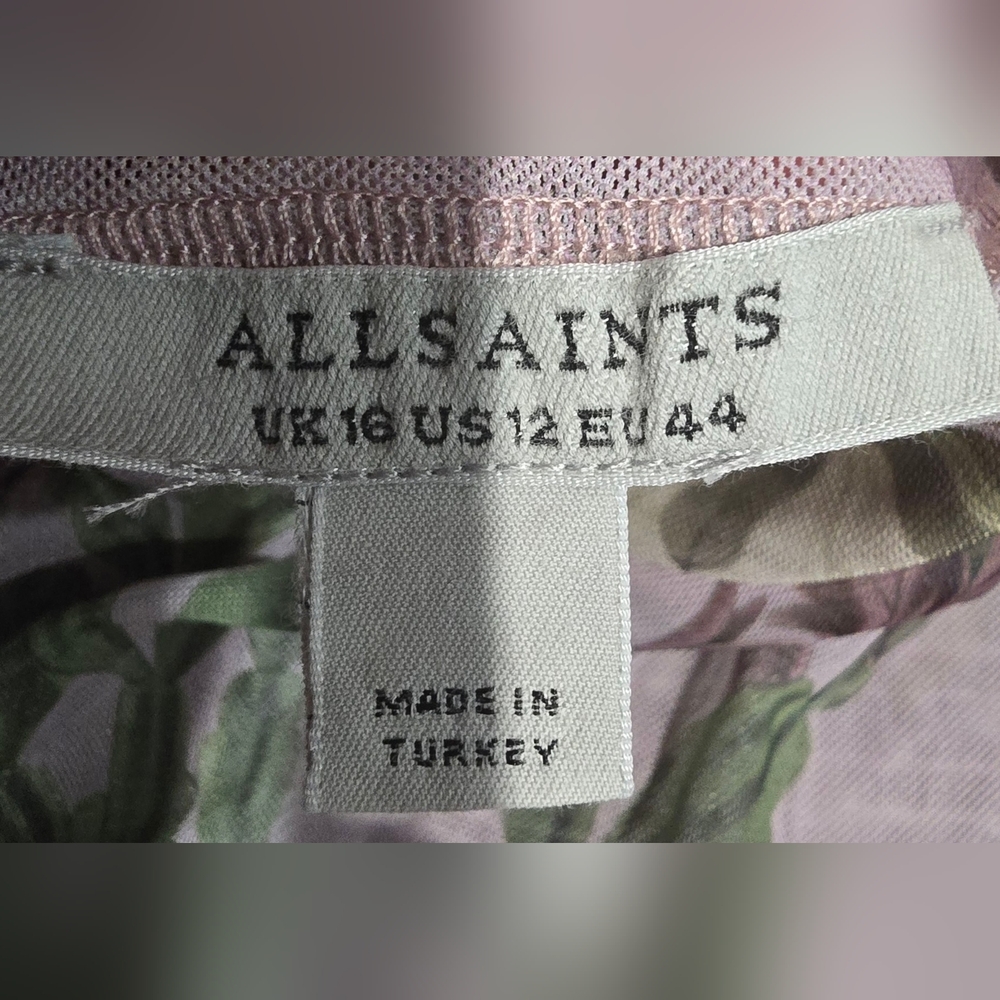 ALL SAINTS Nolina Elia Bodysuit In Blush Size 12 - Picture 3 of 9